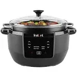 Instant 7.5 qt Black/Silver Aluminum Programmable Slow Cooker