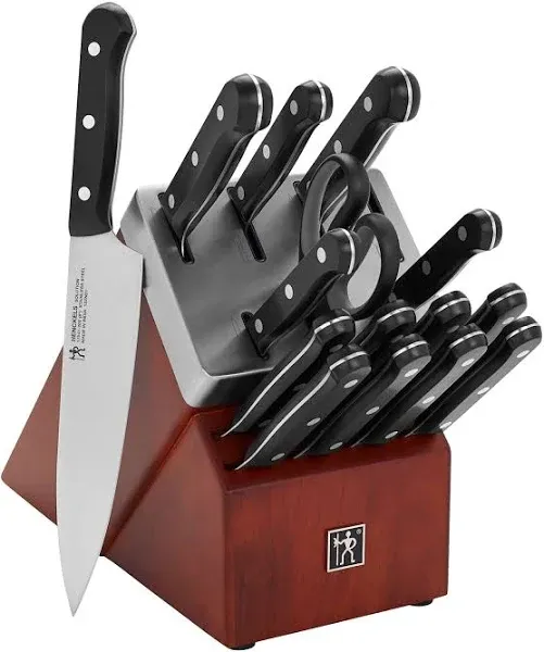 Henckels Solution 16-pc, Self-Sharpening Knife Block Set , black matte