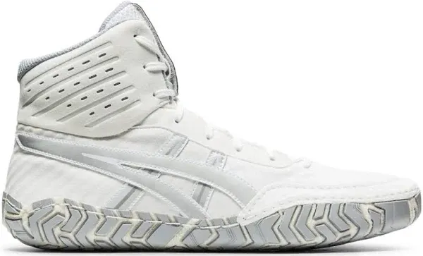 ASICS Men's Aggressor 4 Wrestling Shoes, 4, WHITE/PURE Silver