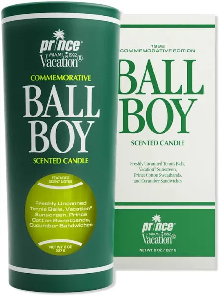 Prince Vacation &#034;Ball Boy&#034; Scented Candle Limited Edition 1992 NOS