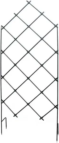 Achla Designs FT-30 Freestanding Lattice Wrought Iron Garden Trellis, Graphite