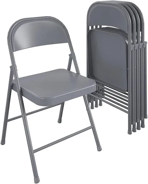 Smartfold® Fabric Folding Chair, 4-Pack, Gray