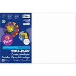 Tru-Ray Construction Paper, 76lb, 12 x 18, White, 50-Pack