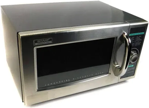 Sharp R-21LCFS Medium Duty Commercial Microwave (Dial Timer, 1000-Watts, 120-Vol