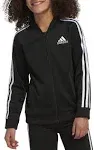 Adidas Track Jacket Youth‎ Girls Small 7 8 Black Full Zip Aeroready Active NEW