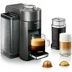 Nespresso Vertuo Coffee & Espresso Machine with Aeroccino Milk Frother, Grey