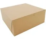 SCT Bakery Boxes, Kraft, Paperboard, 10 x 10 x 4, 100/Bundle