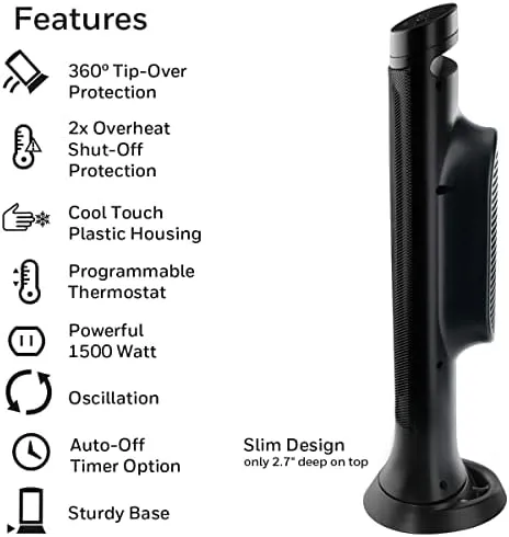 Honeywell Slim Ceramic Tower Heater HCE317B