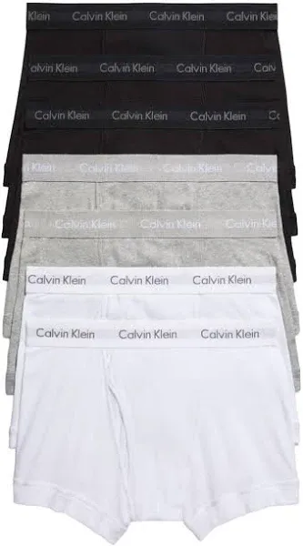 Calvin Klein NB2439-001-S - Men&#039;s Cotton Classic Trunks, 7 Pack, Black, Small