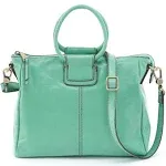 NWT Hobo Sheila Medium Satchel Bag Purse Seaglass Green Polished Leather