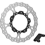 Arlen Ness - 300-000 -Big Brake Full Floating Rotor Kit, Black Spoke Mounted 14&#034;