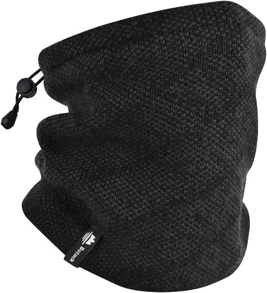 Botack Fleece Knitted Double Layer Neck Warmer Gaiter