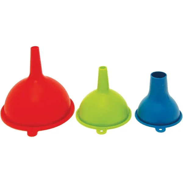 Gourmet by Starfrit 093523-003-0000 3-Piece Silicone Funnel Set, Size: 4.5 in