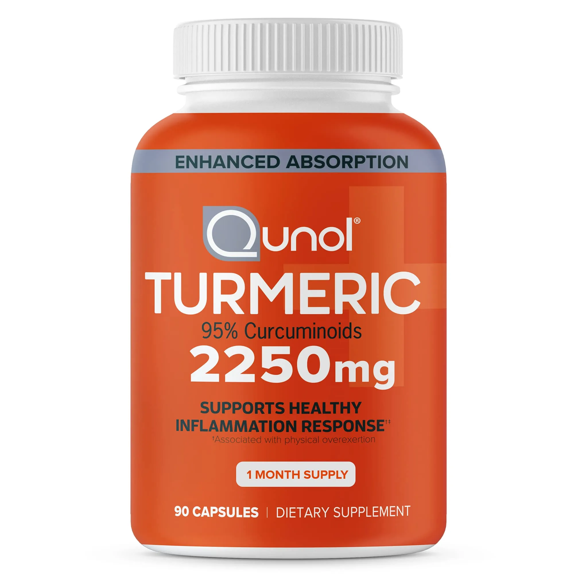 Turmeric Curcumin with Black Pepper Ginger, Qunol 2400mg Ginger