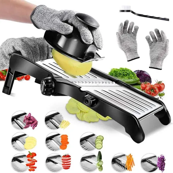 Masthome Mandoline Food Slicer, Adjustable Stainless Steel Vegetable Slicer