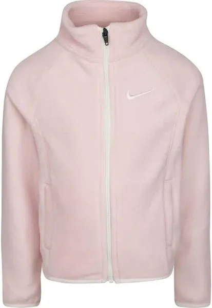 Nike Girls Echo Pink Fleece Zip Up sz 6