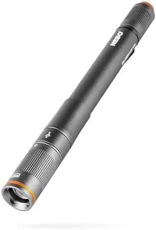 Nebo NEB-POC-0008 Columbo Pen-Sized Flashlight, 750 Milliampere Hour, AAA Battery, Alkaline, Lithium-Ion Battery, LED Lamp