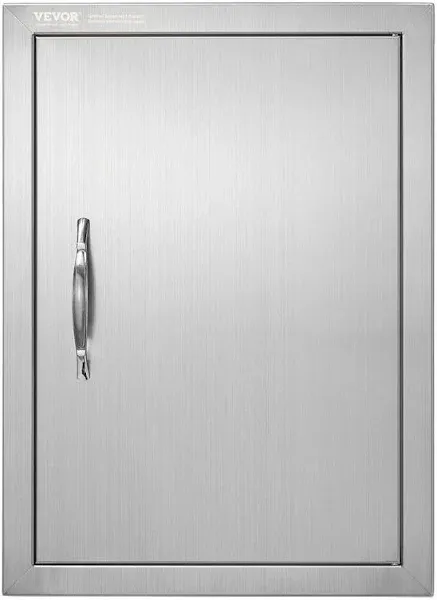 VEVOR BBQ Access Door Single Outdoor Kitchen Door Stainless Steel Wall Vertical Door with Handle