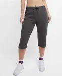 Champion Women Jersey Capri Authentic Adjustable Waist Workout Pants Comfort NWT