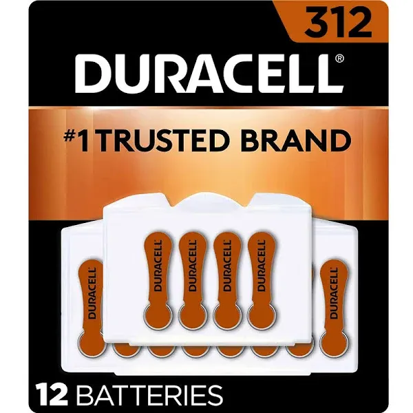 Duracell Hearing Aid Batteries 312 Pack Of 16 New Sealed