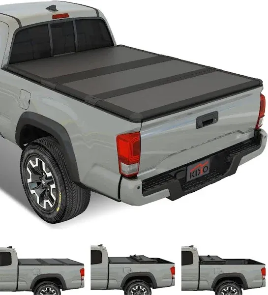 Kikito Professional FRP Hard Tri-Fold Truck Bed Tonneau Cover for 2016-2023 T...