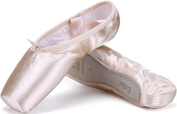 WENDYWU Professional Ballet Pointe Shoes for Kids Girl and Ladies