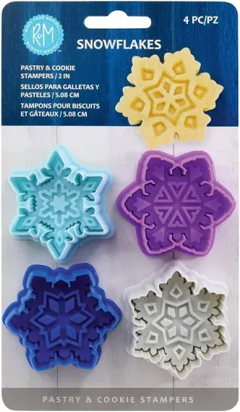 R&M International Snowflake Pastry & Cookie Stamper Set