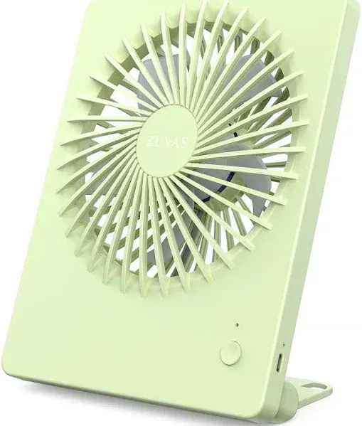 Zuvas Desk Fan Battery Operated Rechargeable 180°Tilt Folding White 