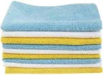 16&#034; x 12&#034; Microfiber Clean Cloth Reusable Washable Pack of 48 Blue White Yellow