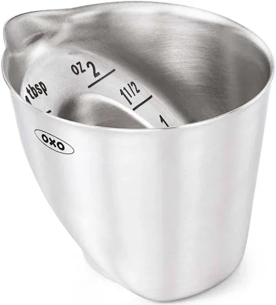 Oxo Angled Measuring Cup - Stainless Steel - 2 oz