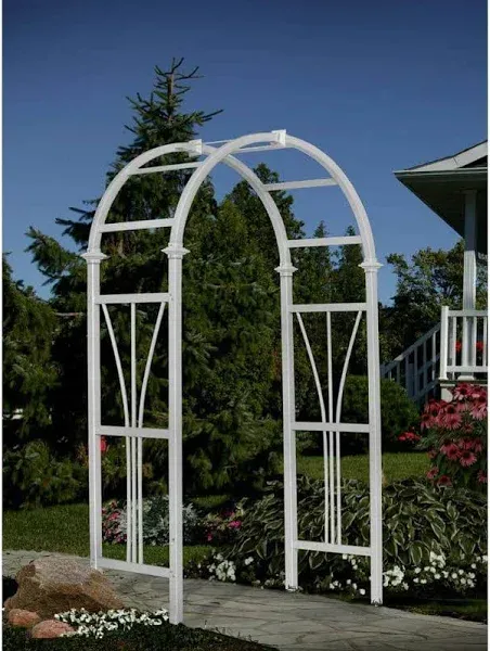 Vita Dublin 82 in. H White Vinyl Garden Arbor