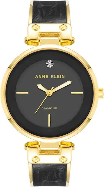 Anne Klein Women's Genuine Diamond Dial Bangle Watch