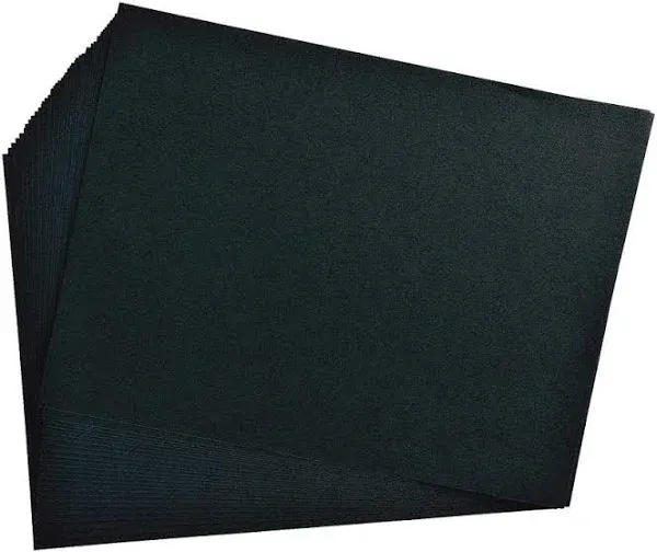 Black 9 x 12 inch Heavyweight Construction Paper