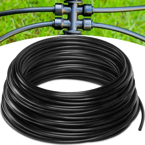 CARPATHEN 1/4 Drip Irrigation Tubing - 100 ft Black Drip Irrigation Hose Perfect