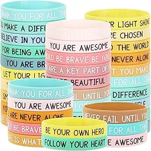 JUNEBRUSHS Silicone Inspirational Bracelets