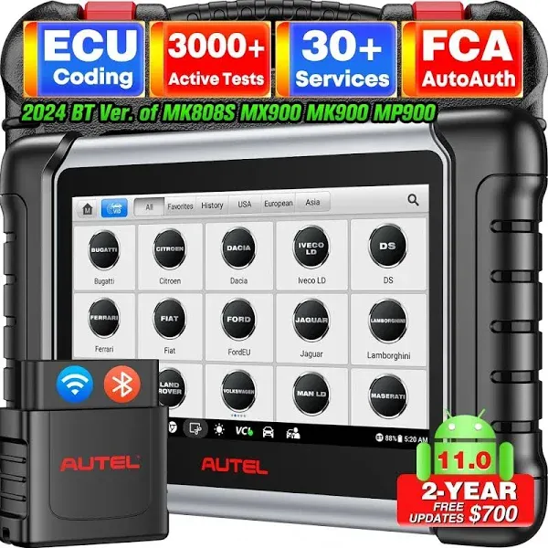 Autel MaxiPRO MP900BT / MP900Z-BT Diagnostic Scanner 2024 Newly Released, ECU Coding, Upgrade of MP808BT, MP900-BT + MV108S + BT506