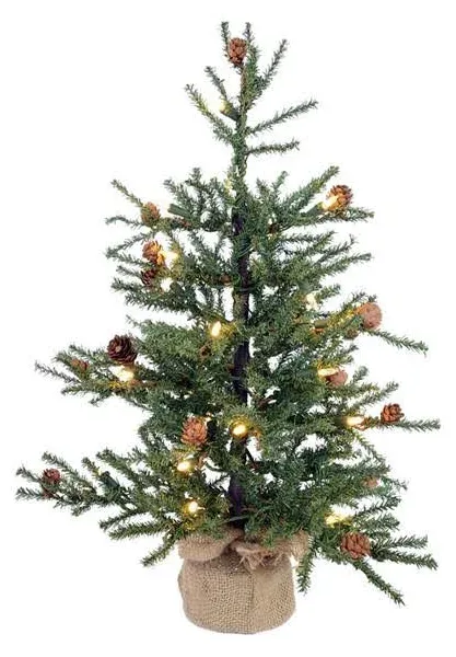 Vickerman 30" Carmel Pine Artificial Christmas Tree Warm White Dura-li - Default Title - Bulb Center