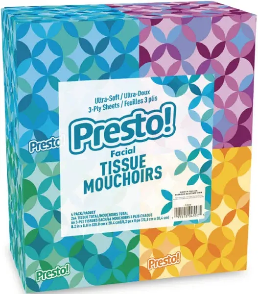 Amazon Brand Presto! Ultra-Soft Facial Tissues