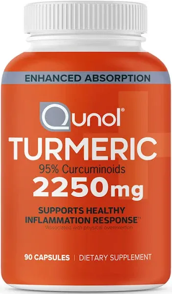 Turmeric Curcumin with Black Pepper Ginger, Qunol 2400mg Ginger