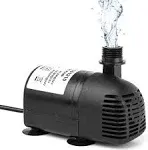 12V - 24V DC Brushless Submersible Water Pump, 410GPH, for Solar Fountain, Fish Pond, and Aquarium