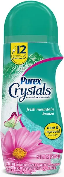 Purex Crystals In-Wash Fragrance and Scent Booster, Fresh Mountain Breeze, 15.5 Ounce