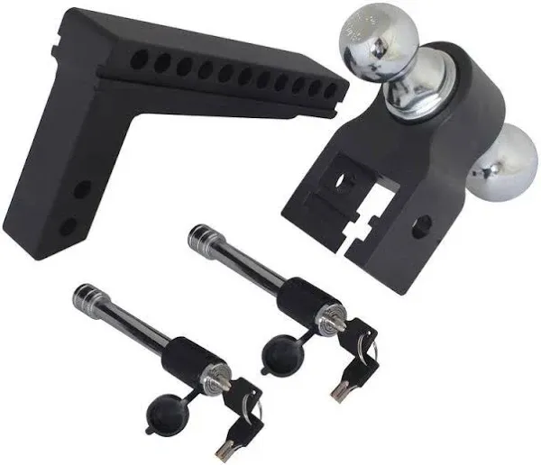 Blackout 0&#034; - 10&#034; Drop 10000 lbs. Capacity Class IV Drop Hitch - Adjustable (2&#034;