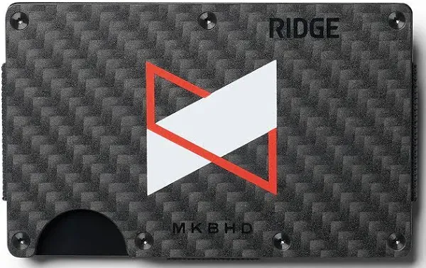 Ridge Men's Slim Minimalist Carbon Fiber Wallet with RFID