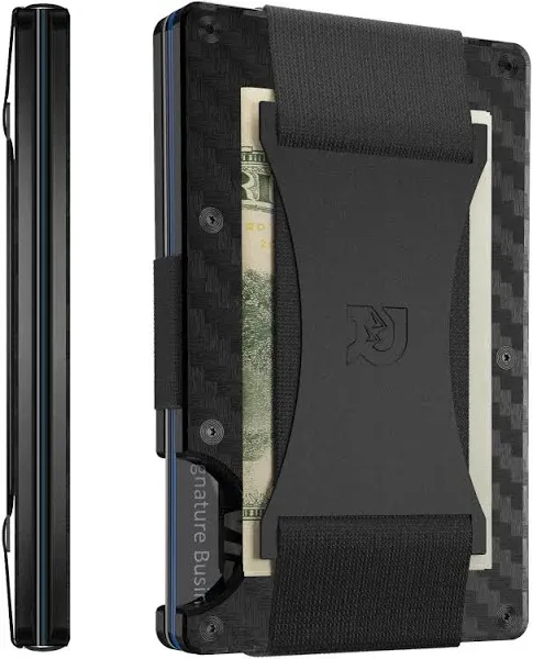 Ridge Men's Carbon Fiber Cash Strap Wallet