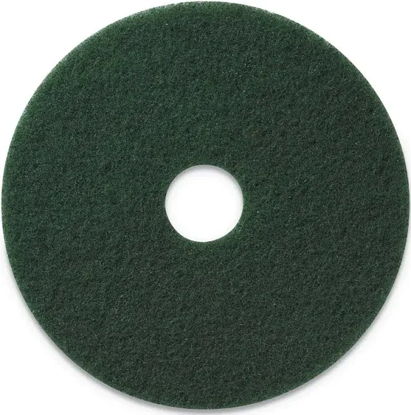 Global Industrial 17" Scrubbing Pad, Green, 5 per Case