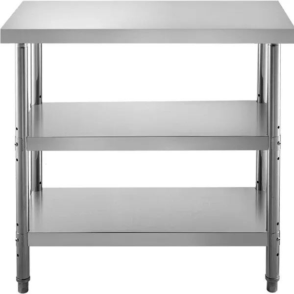 VEVOR Prep Table Commercial Stainless Steel Table