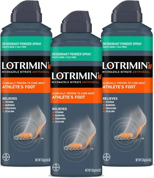 Lotrimin Deodorant Powder Spray For Athlete's Foot (4.6 oz)