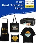 Printers Jack Iron-On Heat Transfer Paper for Dark 20 Sheets, For Fabric 