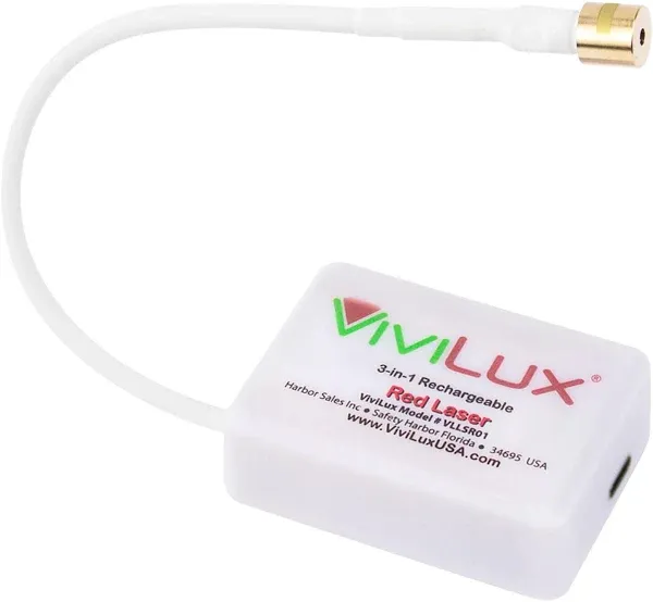 ViviLux 3-in-1 Rechargeable GREEN Laser System with Adjustable Line, Crosshairs