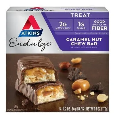 Atkins Endulge Bar Caramel Nut Chew - 5 Bars